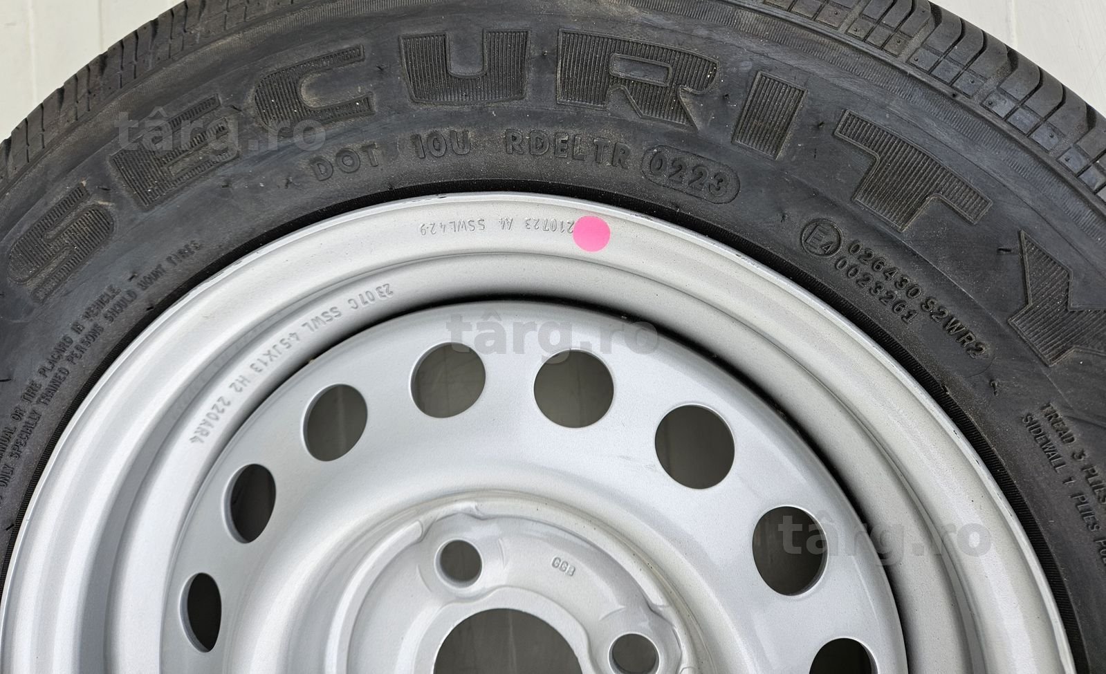 Roata completa SECURITY 155 R13C, 91N, Janta 4.5Jx13, 4/57/100, ET30 3
