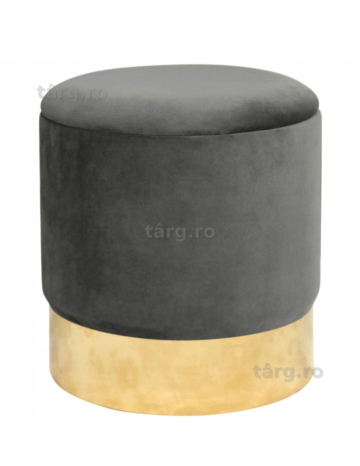 Taburet cu depozitare: gri, roz pudra40x39cm