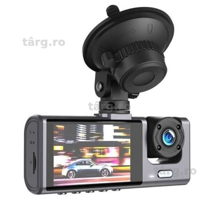 Camera Auto cu Ventuza, XO-XJ03, Fata si Spate, Baterie 200mAh, Negru 2