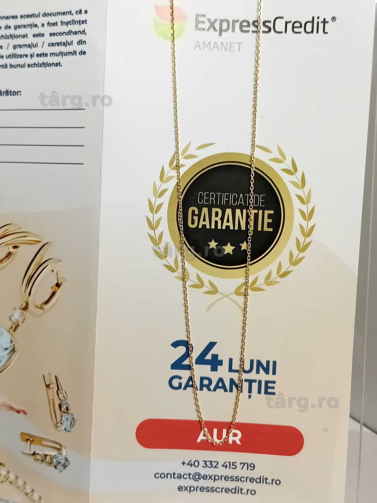 Lant aur 14k[Tomesti-b:33374.1]-Garantie 2 ani!