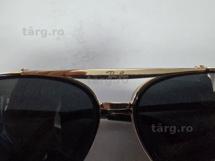 Ochelari de soare Rayban RB4414, rama aurie, lentila sticla, neagra, noi