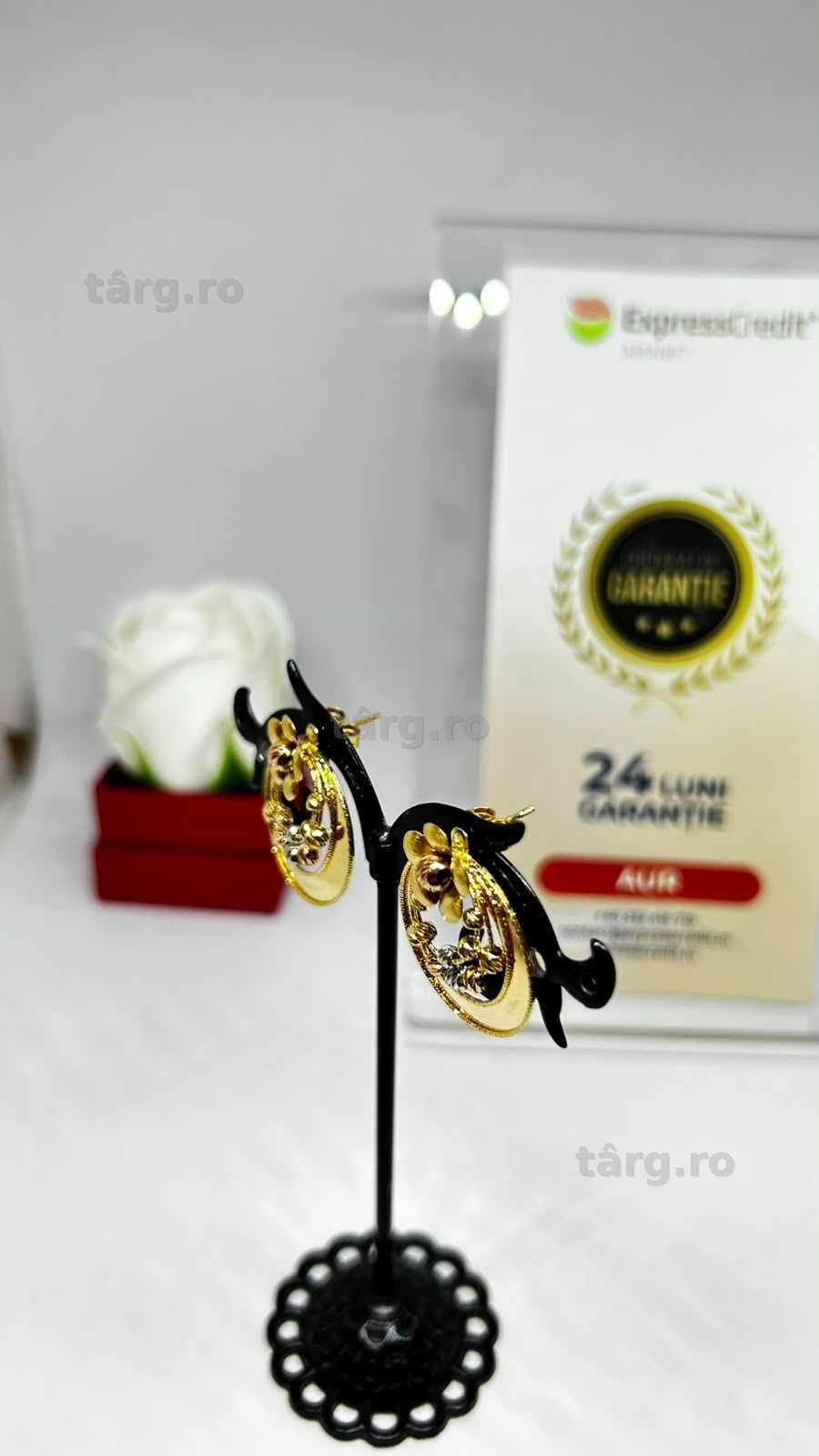 Cercei Aur 14K 5.40g (AG1 Alexandru B54034) - Garantie 2 ani! 2