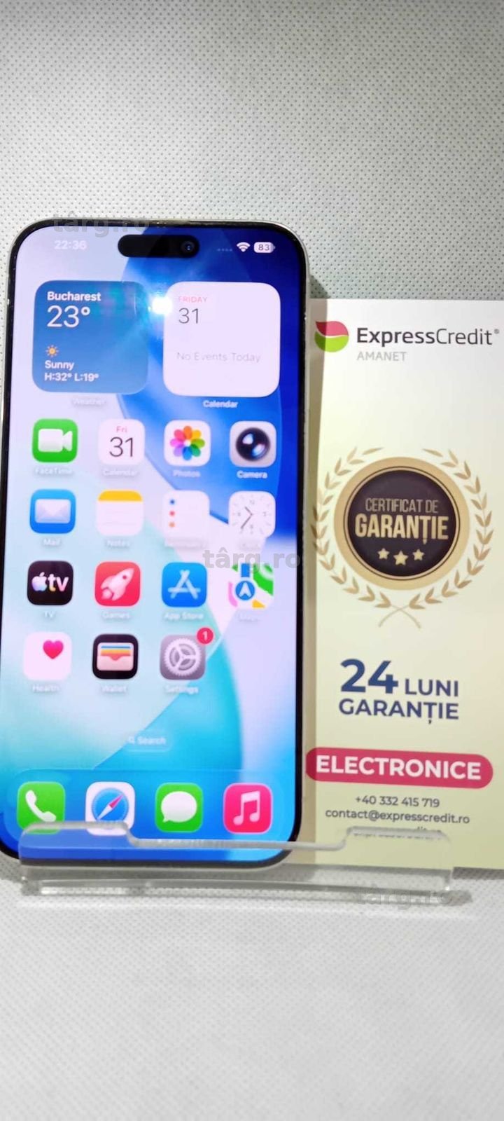 iPhone 15 Pro Max 256 Gb (Ag18 Tutora b.28717) Garantie 2 ani!