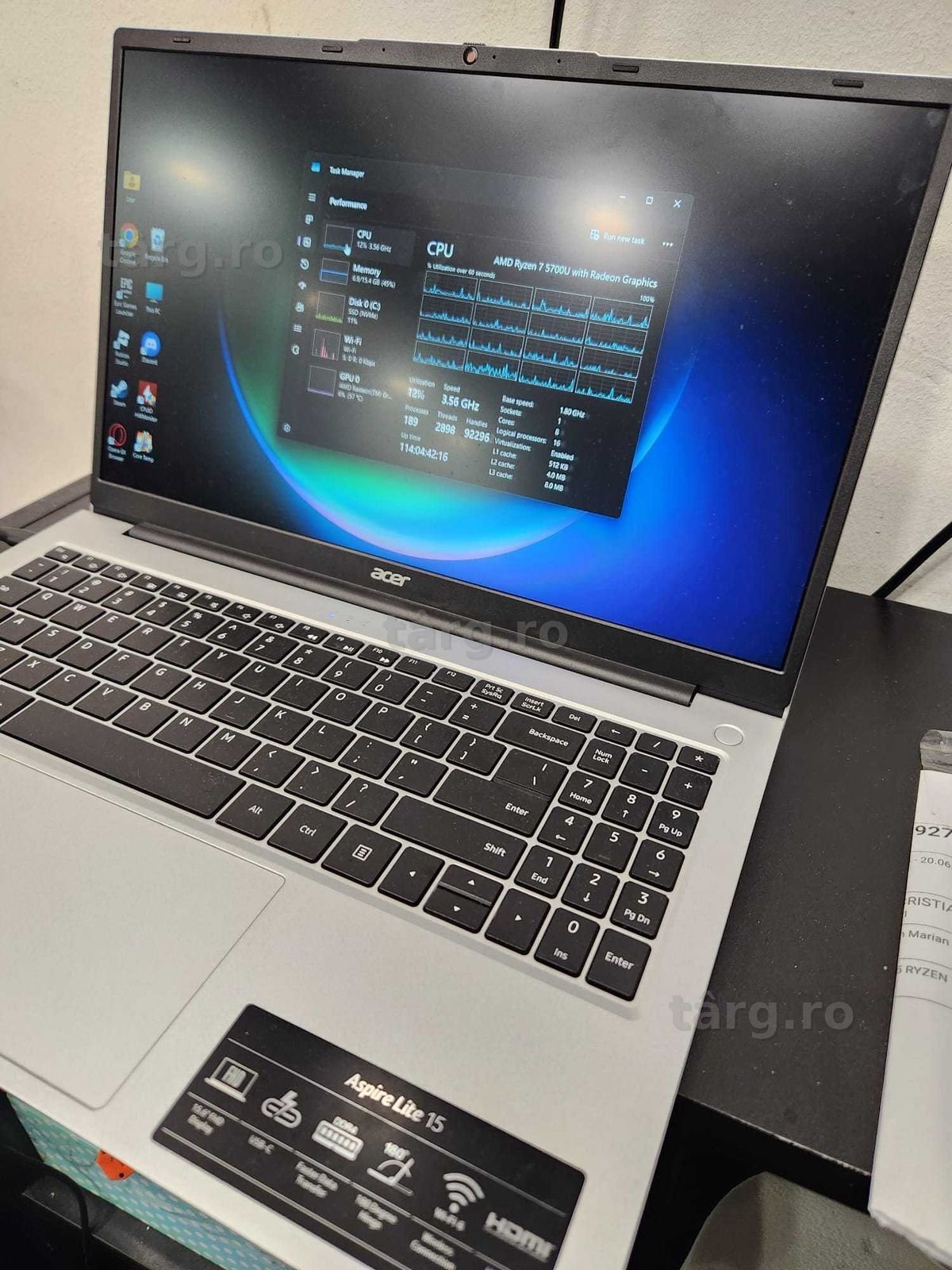 Hope Amanet P5   Laptop Acer Aspire Lite 15 /Ryzen 7   16gb/512 gb