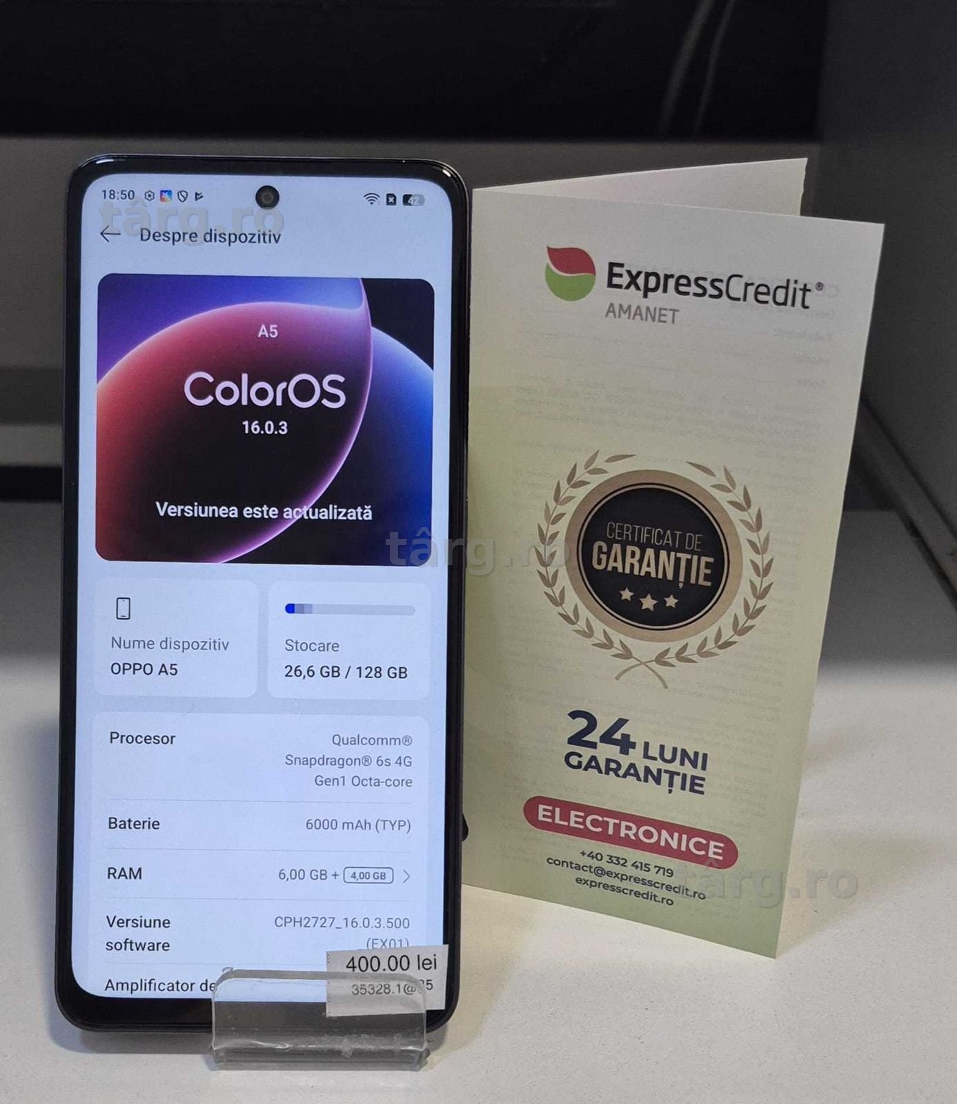 Telefon Oppo A5 (AG32 B35328.1-ag35) 2 ANI GARANTIE!