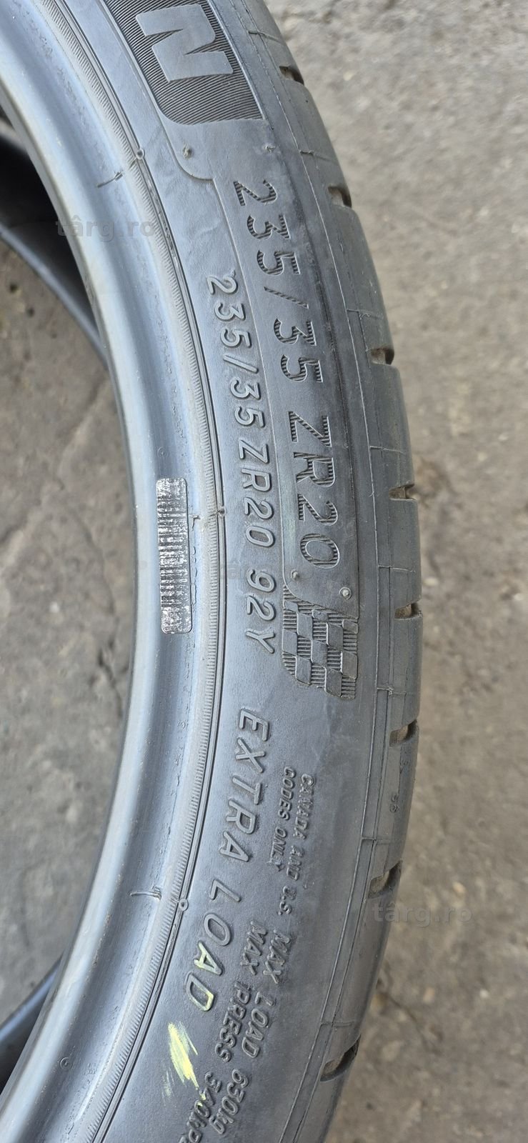 4 anvelope vara Michelin 235/35/20.Pretul este pe bucata. 6