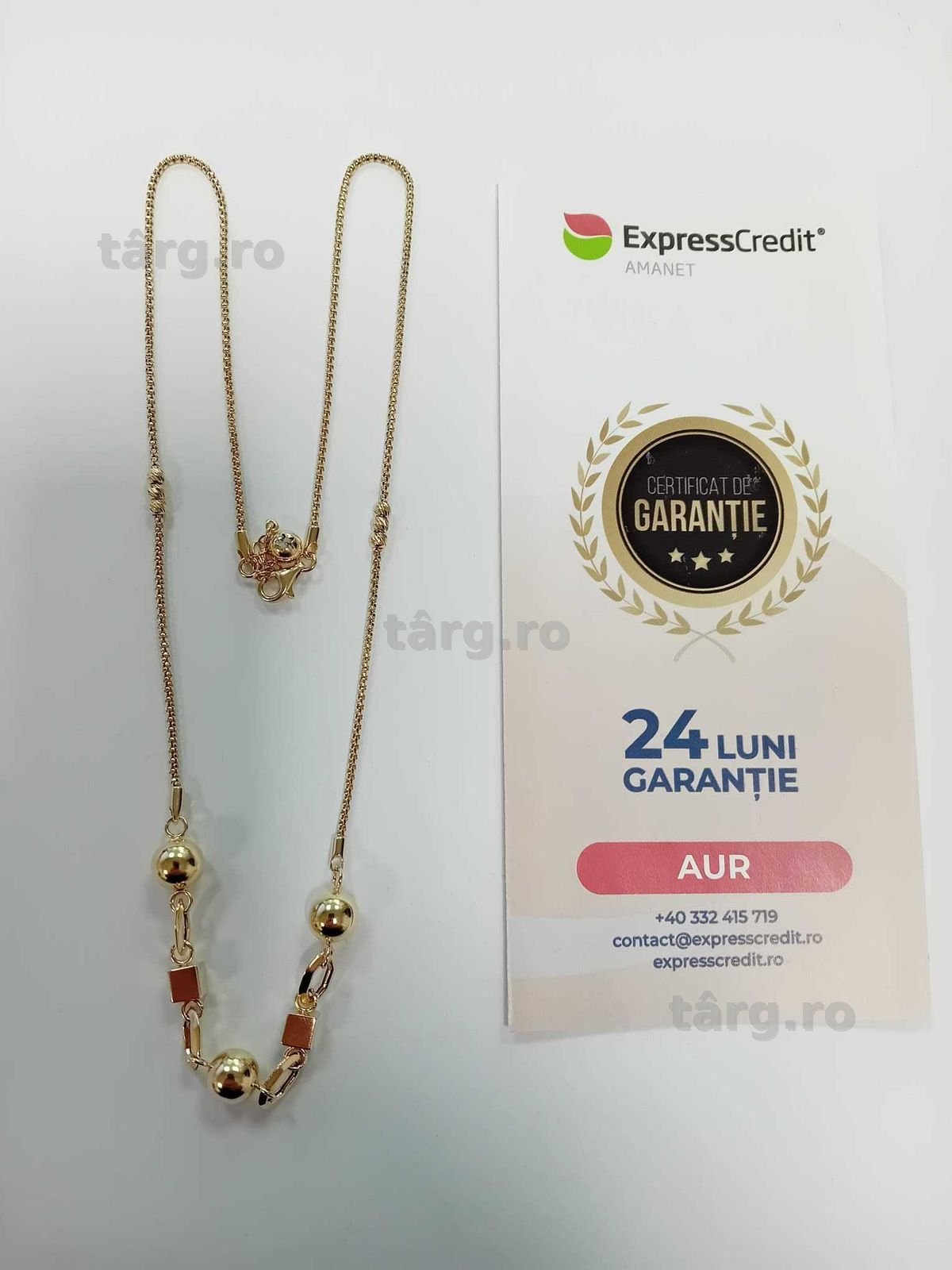 (Ag33) Colier Aur 14K/Garantie 2 ani 2