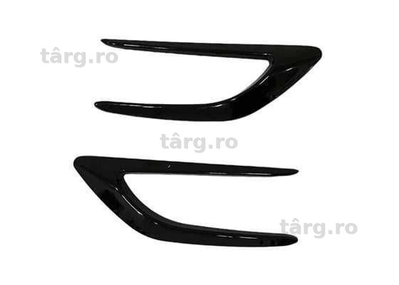 Set ornament aripa / bara imitatie priza aer negru lucios