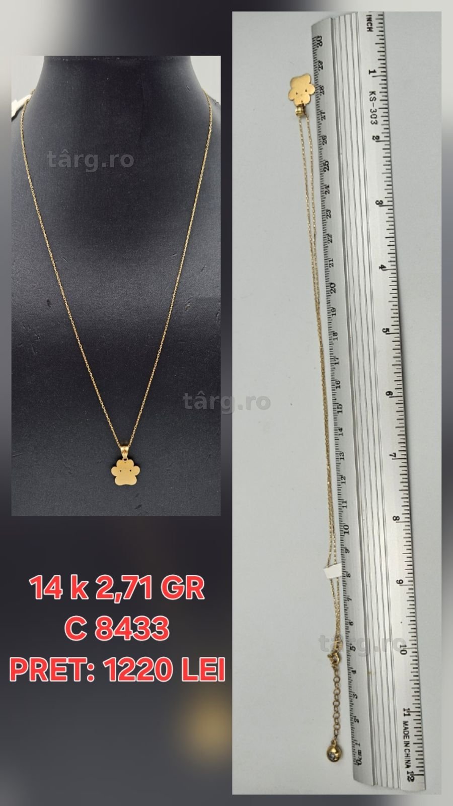 Amanet F 28: Lant subtire aur 14k 450Lei/Gram (N)