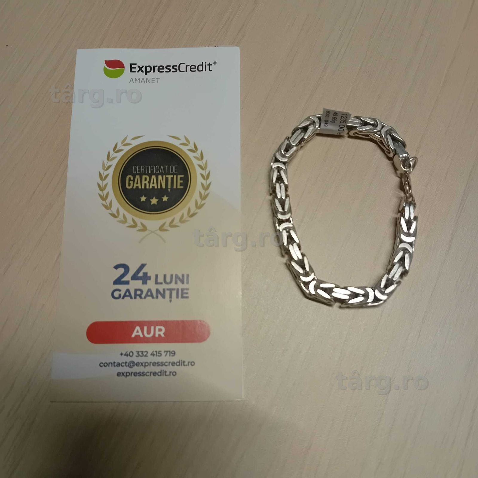 Bratara argint 49.65g (ag49 Esplanada b.8003) 2 ani garantie