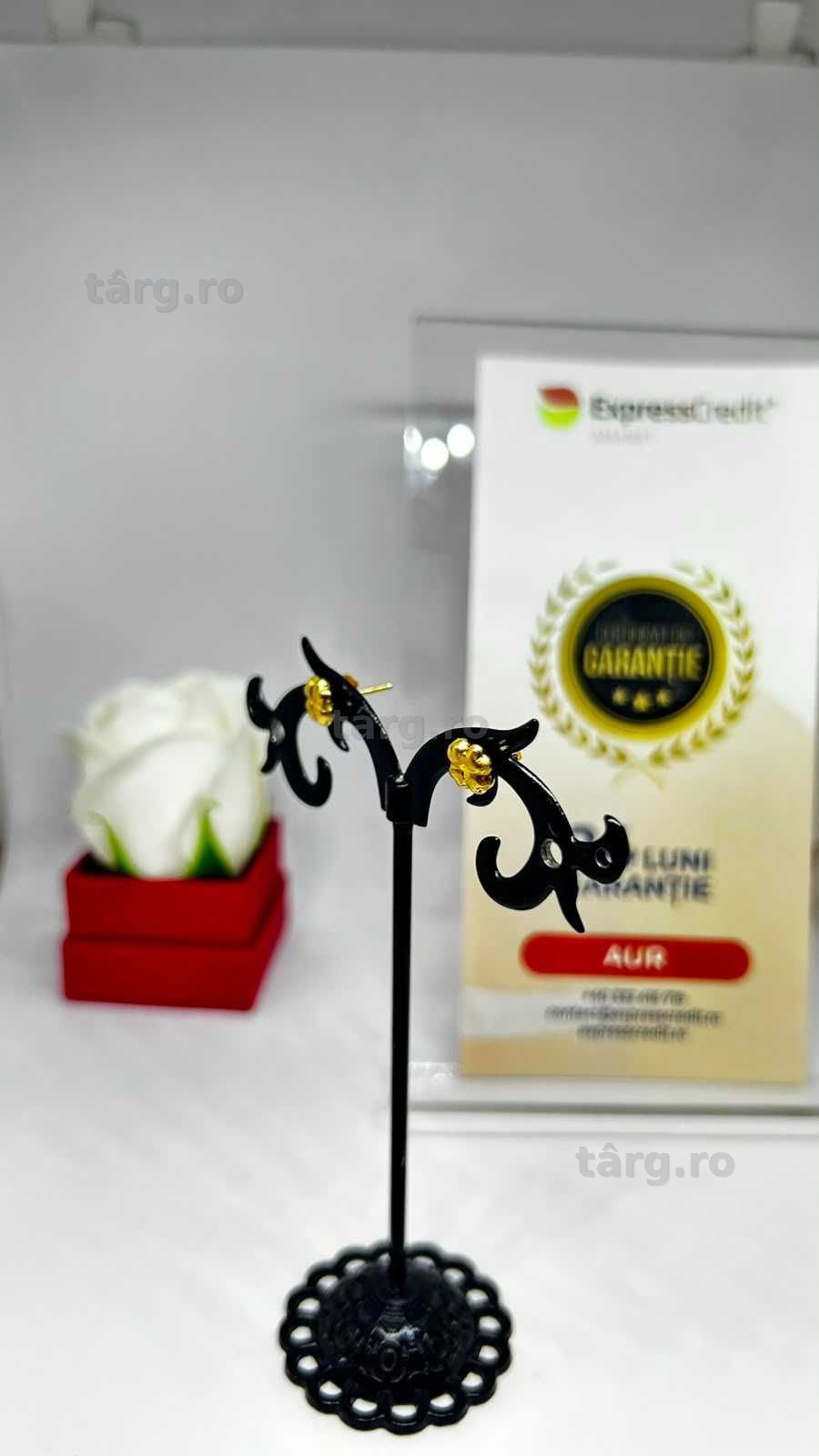 Cercei Aur 18K 0.91g (AG1 Alexandru B54363.6) - Garantie 2 ani!