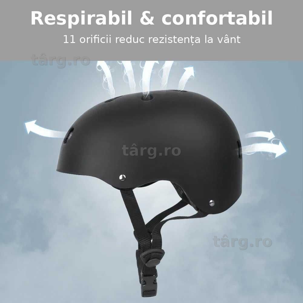 Casca protectie Bicicleta/Trotineta, Ultra Usoara, Marime reglabila, Negru 5