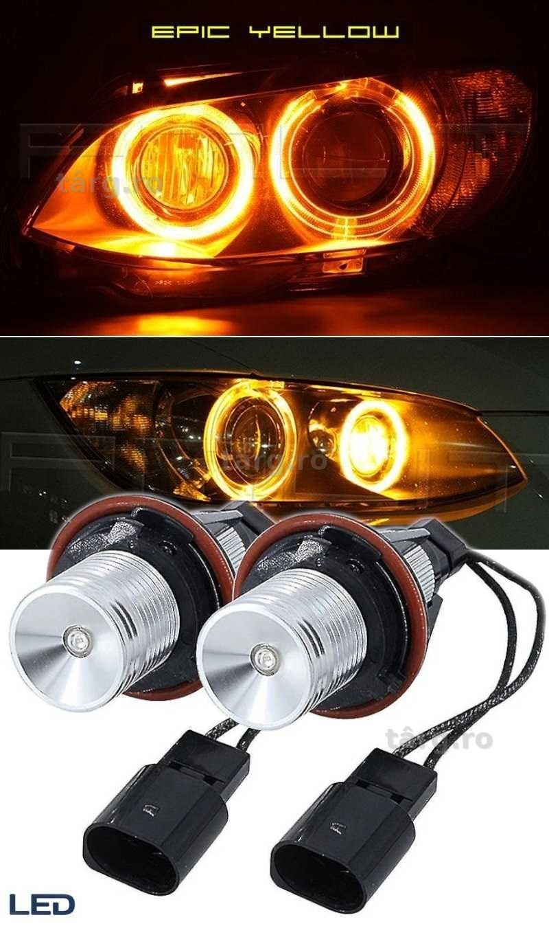 Led Marker Angel Eyes 20W DRL Canbus E39 E87 E60 E61 E83 E53, GALBEN