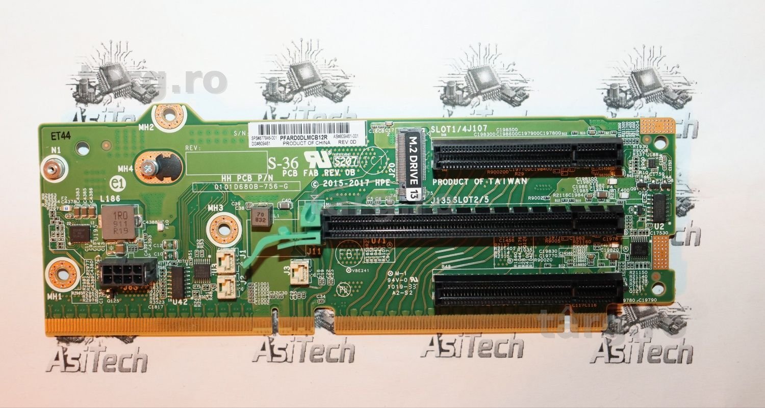 Dual M.2 Sata PCIe Riser  HPE DL380/385/560 Gen 10 PN 8 7 7 9 4 6 - 0 0 1