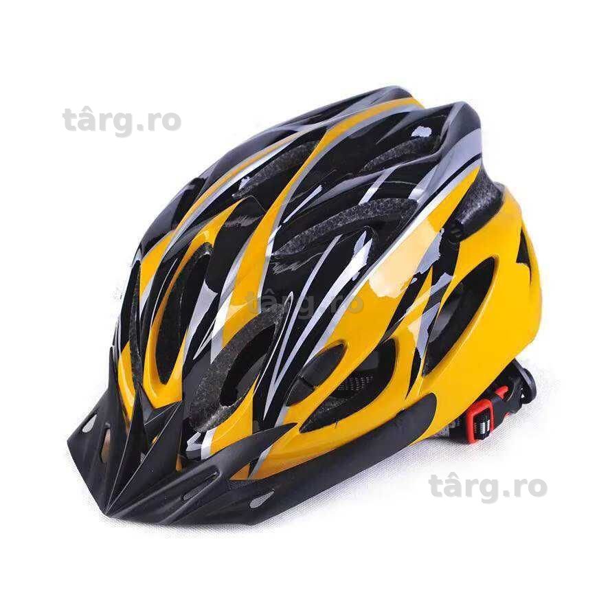 Casca protectie Bicicleta, Aerodinamica, Dimensiune reglabila 54-62cm, Galben