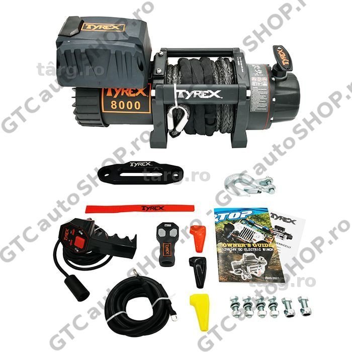 troliu tyrex 8000sp compact cablu sintetic