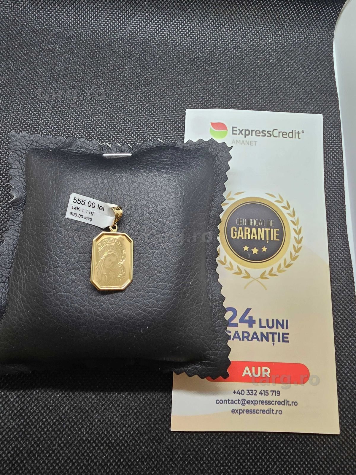 Medalion de aur 14k (Ag29 Siraj b.34837.1) Garantie 2 ani