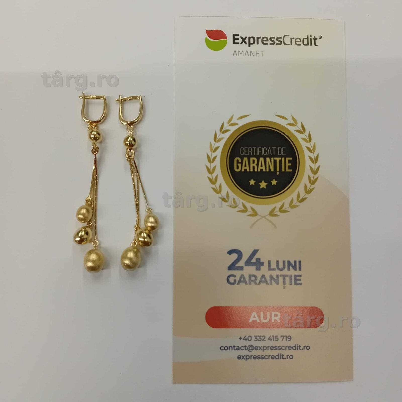 Cercei Aur 14k 6.38g (ag49 Esplanada b.8706) 2 ani garantie