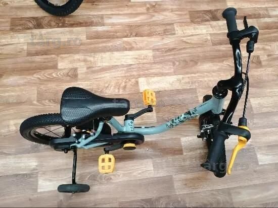 Bicicletă 2 în 1 Discover 900 14" verde copii - (SecondHand) Decathlon