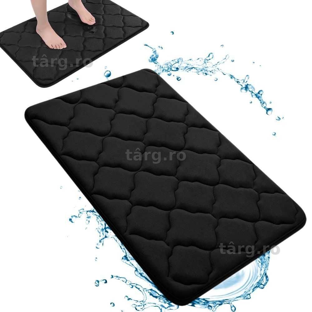 Covoras de baie spuma cu memorie moale absorbant antiderapant 50x40 cm