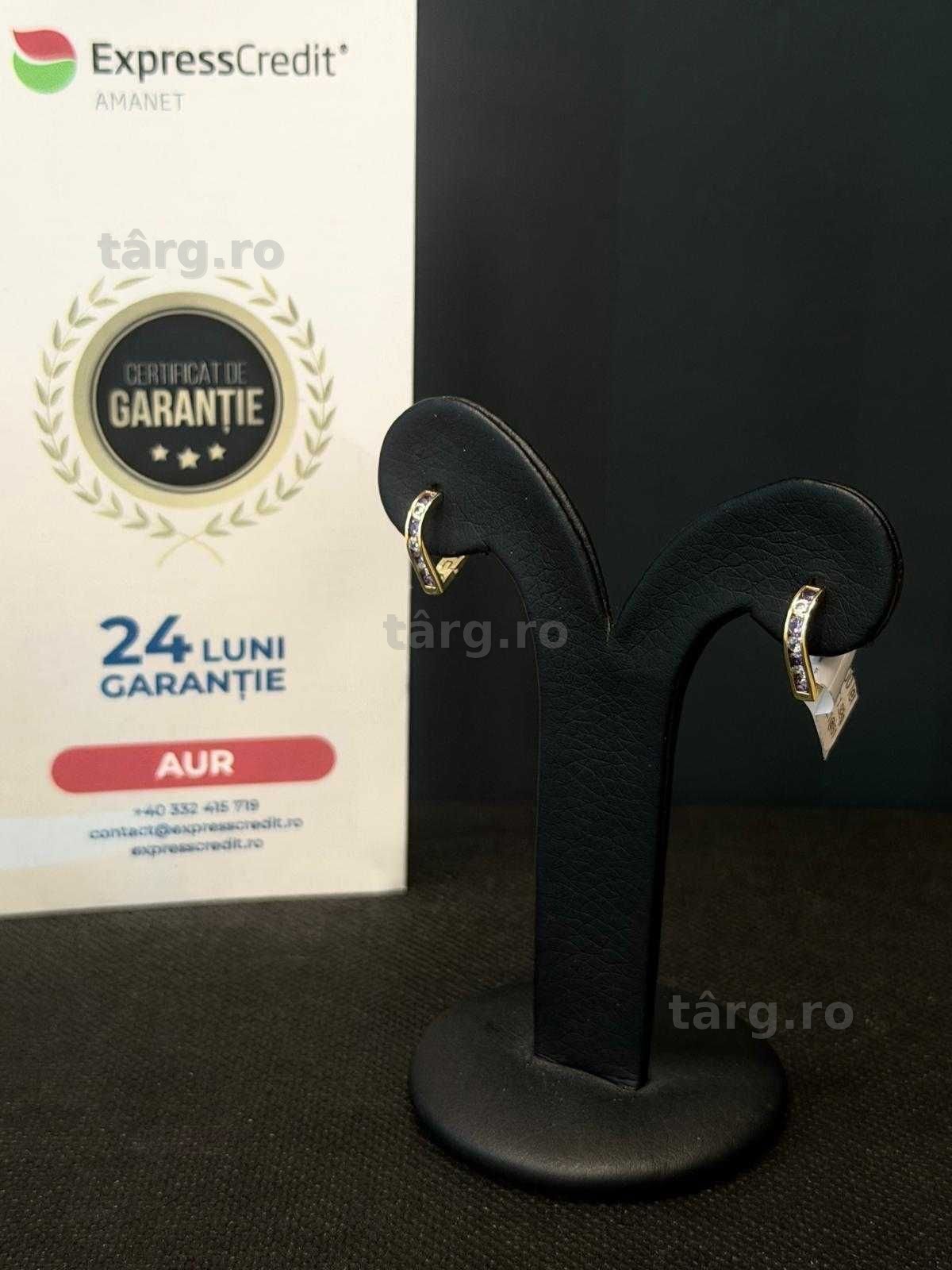 (AG51) Cercei aur 14k 1.92g b1492 - Garantie 2 ani!