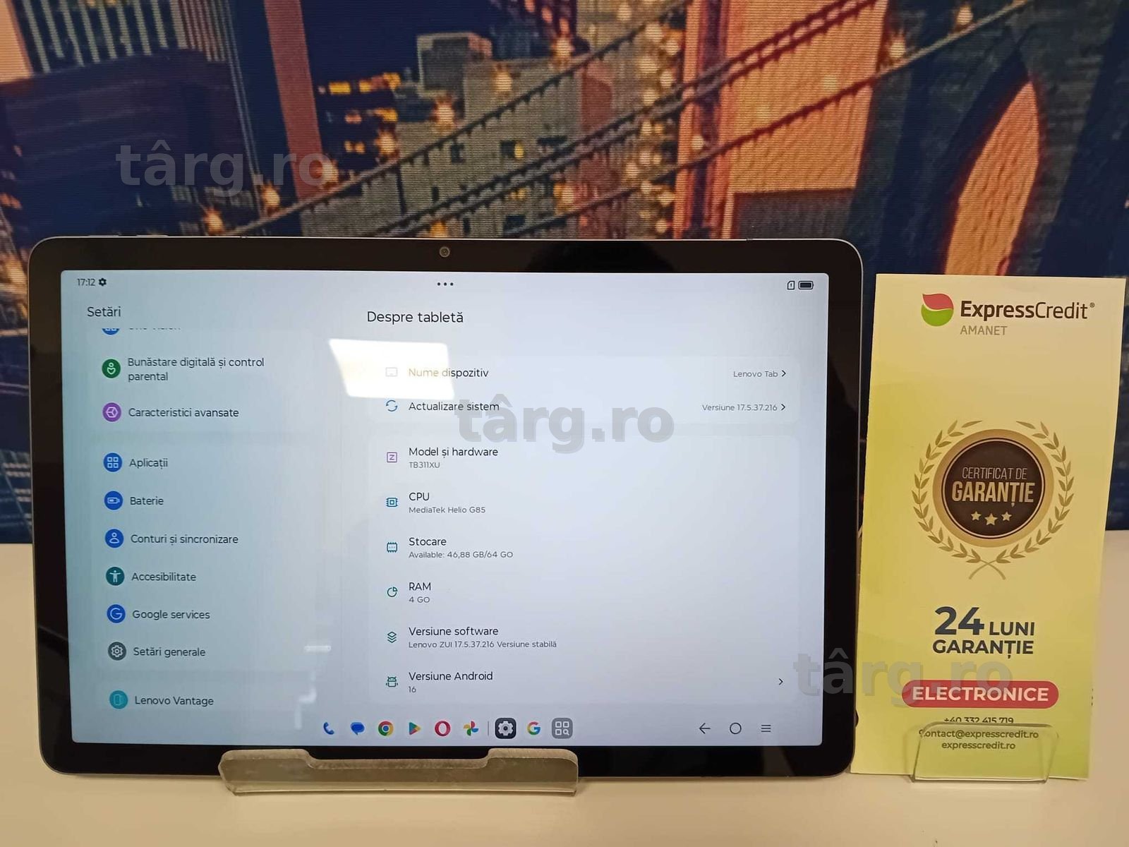 Tableta Lenovo Tab (35737.2/30 Pacurari 2) Garantie 2 Ani!