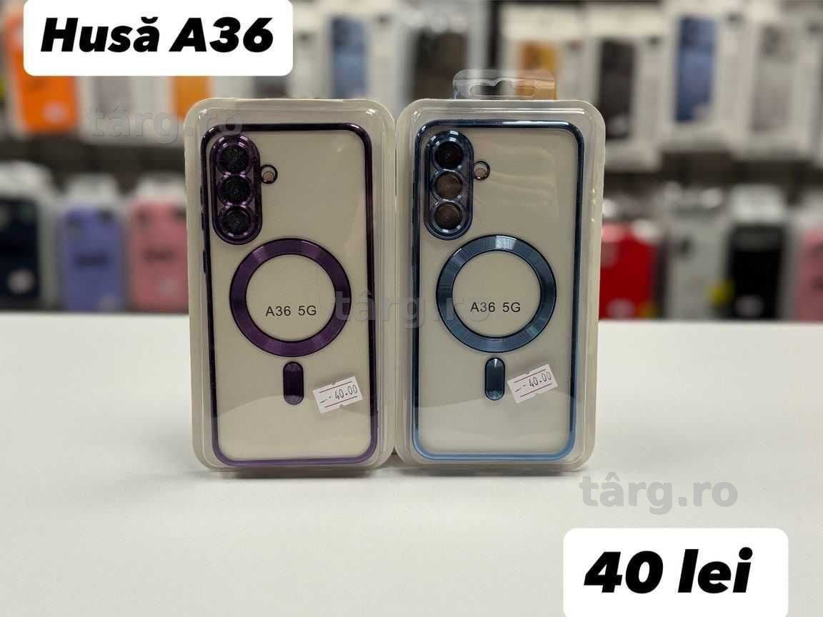 Husa TPU Luxury MagSafe , folie, cablu, incarcator Samsung A36