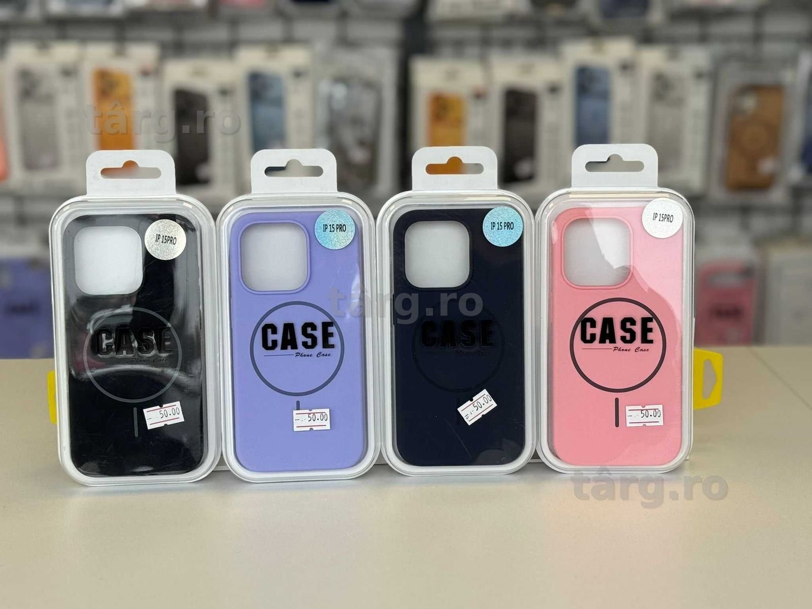 Husa silicon cu MagSafe, folie, cablu, incarcator iPhone 15 Pro