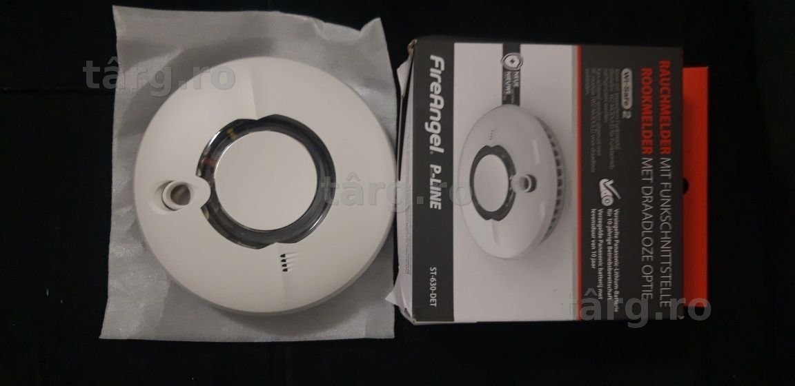 Detector de monoxid de carbon si fum, FireAngel, Alb