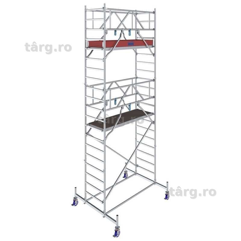 Schela mobila Stabilo S10 0,75 x 2m, aluminiu, inaltime lucru 6,4m - KR-771049