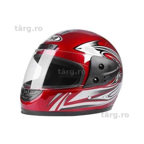 Casca Moto/Scuter/ATV, viziera detasabila, marime universala, Rosu