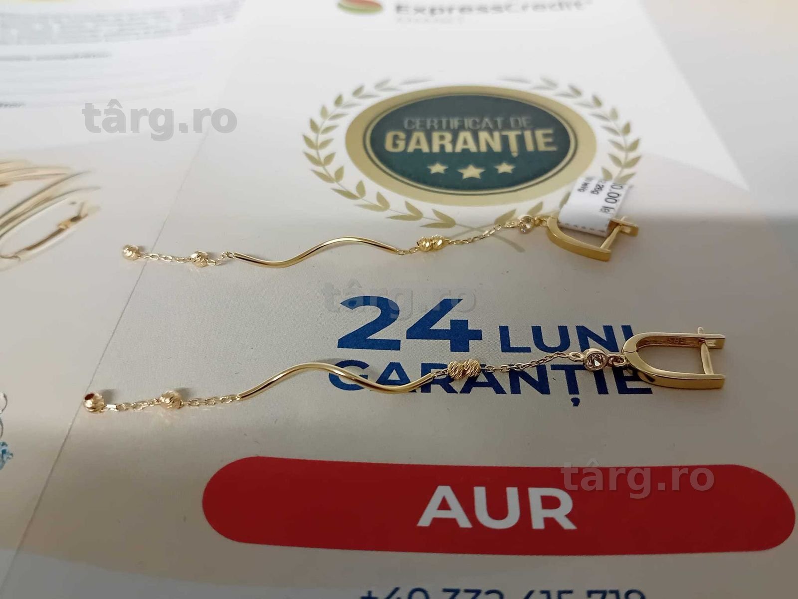 Cercei aur 14k [Tomesti-b:33229]-Garantie 2 ani!