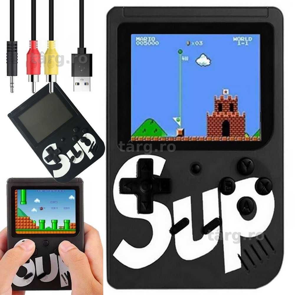 Consola portabila retro 400 jocuri integrat ecran LCD reincarcabil USB