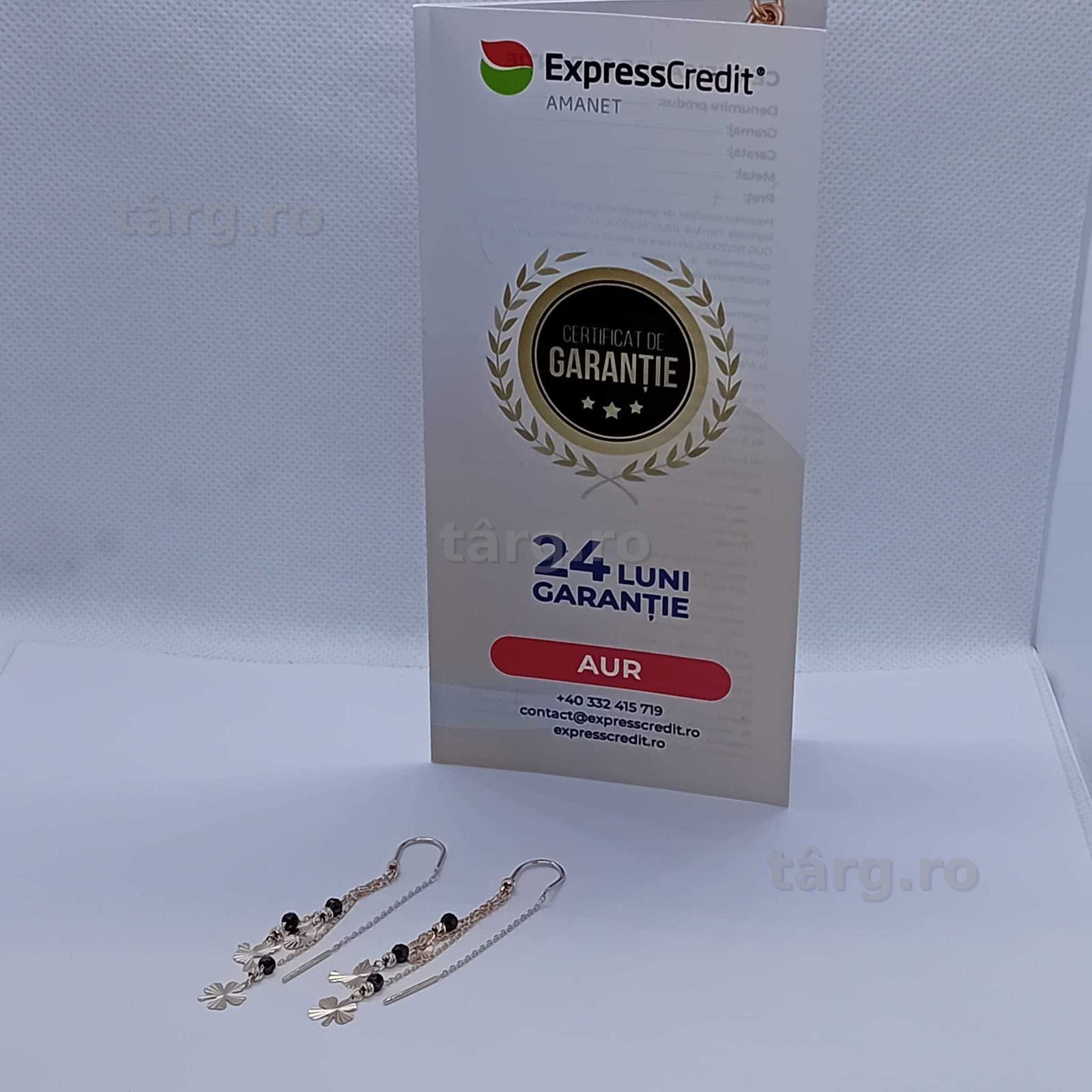 Cercei Aur 14K 2.45g (Ag4 Dacia B.51381) Garantie 2 ani