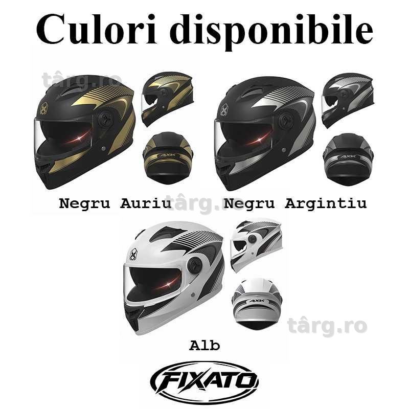 Casca Moto/Scuter/ATV, Viziera Dubla, Negru Argintiu, Marime universala 59-62 cm 4