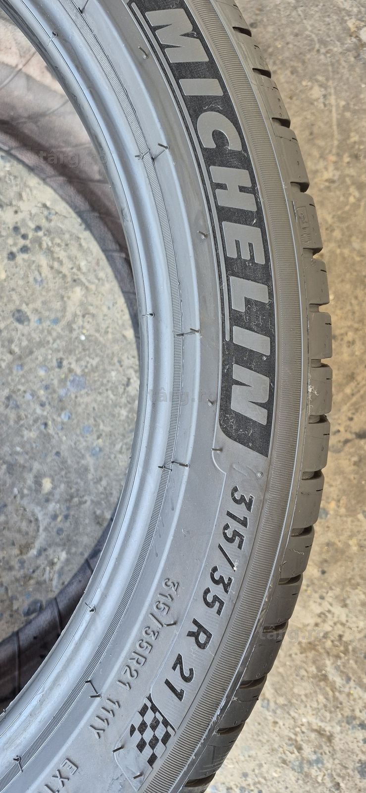 4 anvelope vara noi Michelin,fata 285/40/21,spate 315/35/21,dot 2021.Pretul este pe bucata. 6