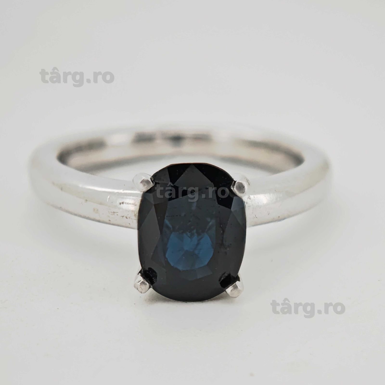 Inel platina 7,63gr cu safir 2.22ct cetificat GLS