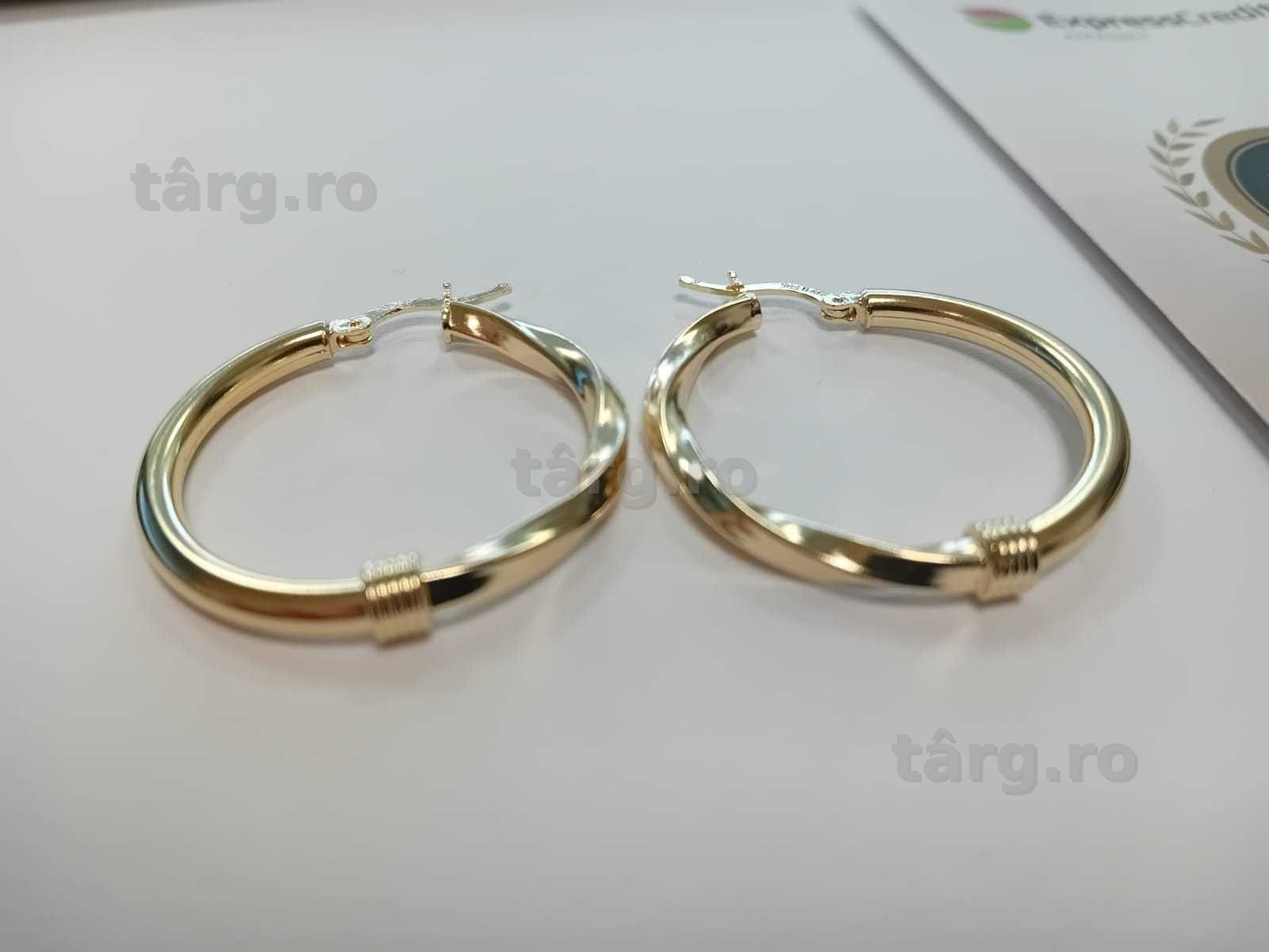 (AG33) Cercei Aur 14K / Garantie 2 Ani. 3