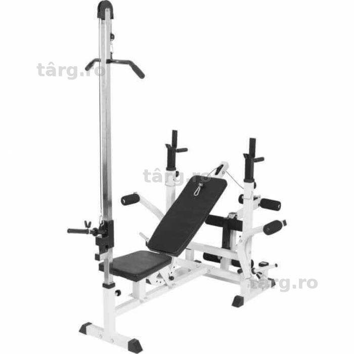 Bancă multifuncțională fitness cu scripete