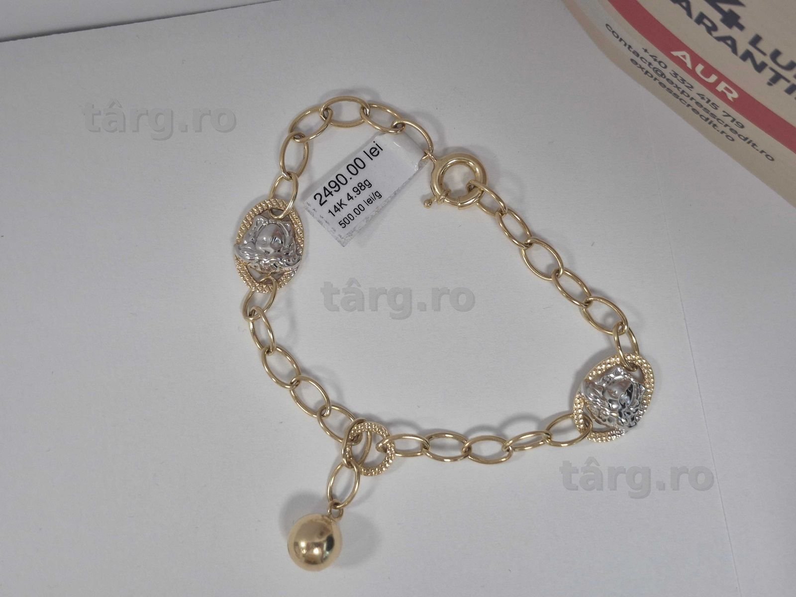 Bratara Aur 14K 5.18g (34801.3/30 Pacurari 2) Garantie 2 ani! 2