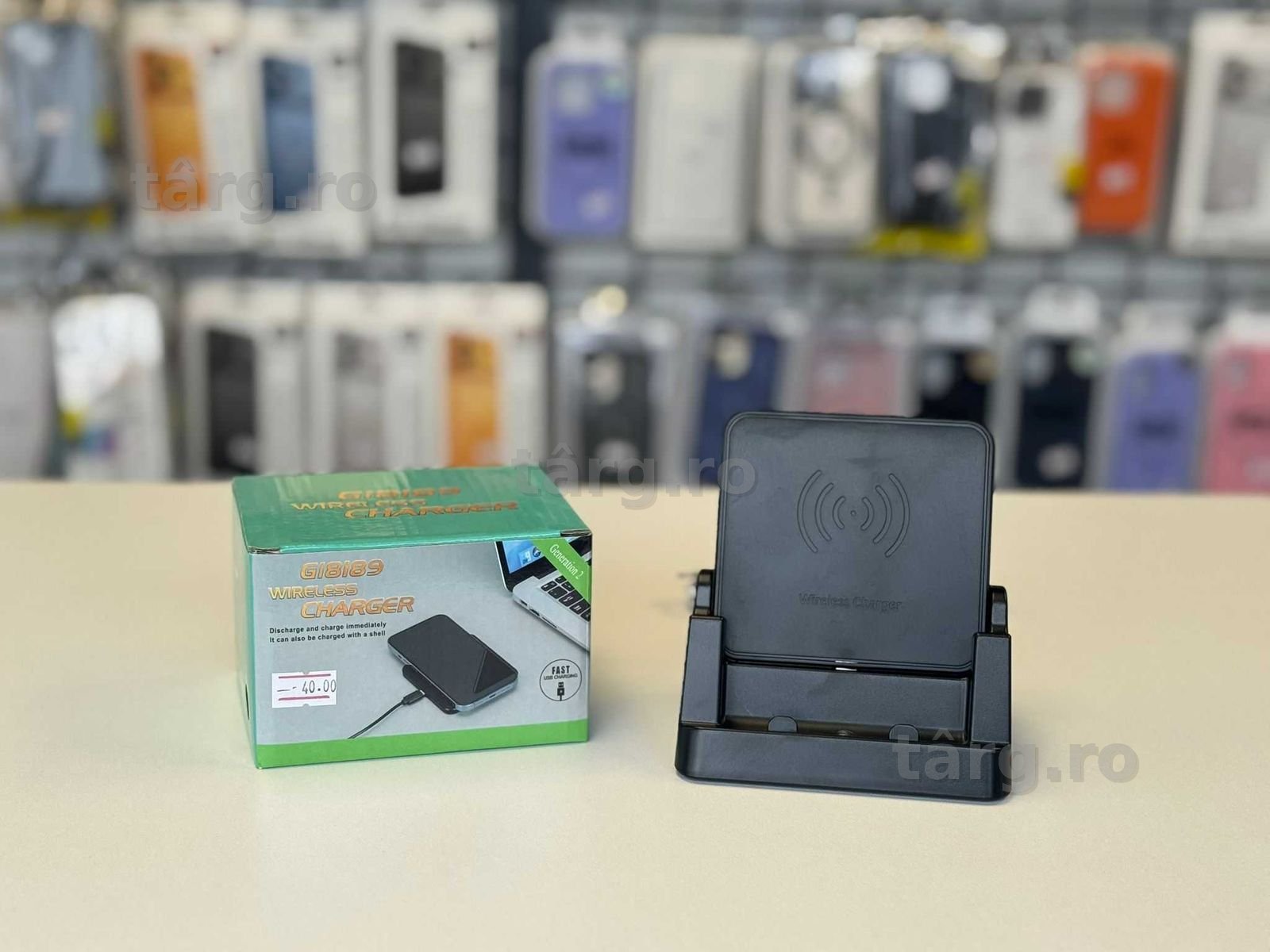 Suport Telefon pentru birou + incarcare Wireless 2