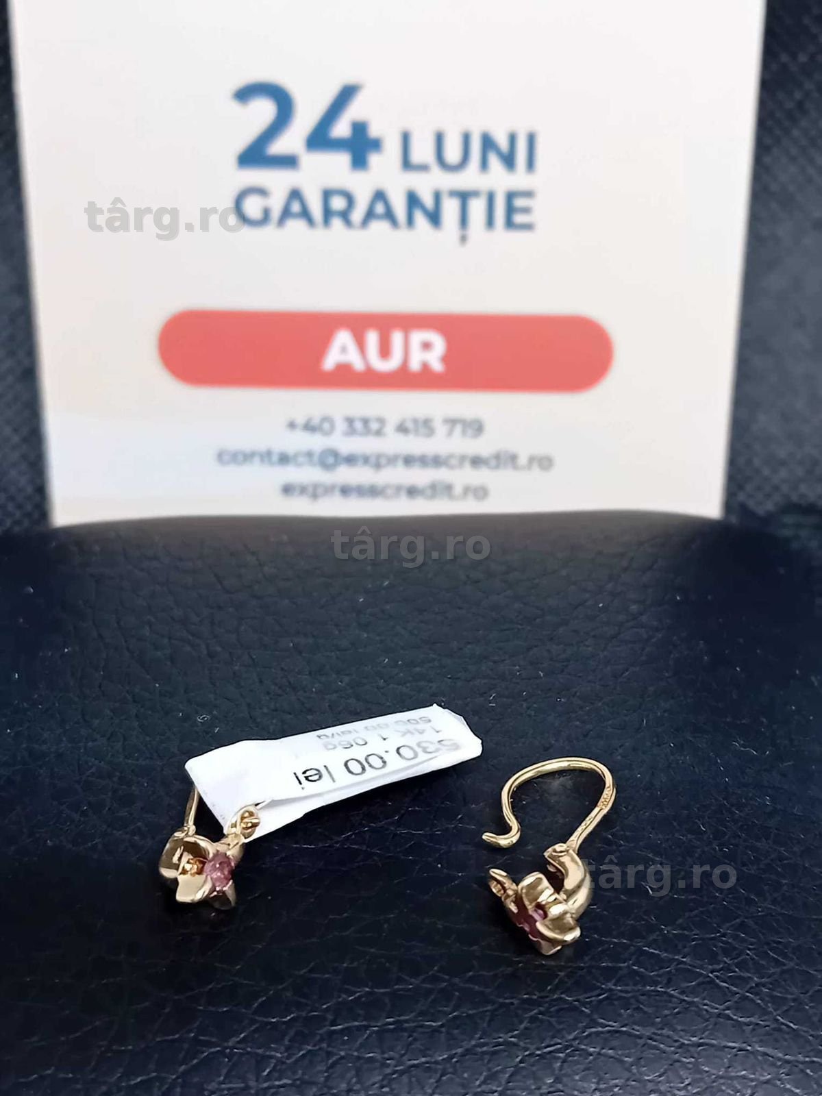 Cercei aur 14k 1.16g (B.25113 AG31 Barboi) Garantie 2 ani! 2