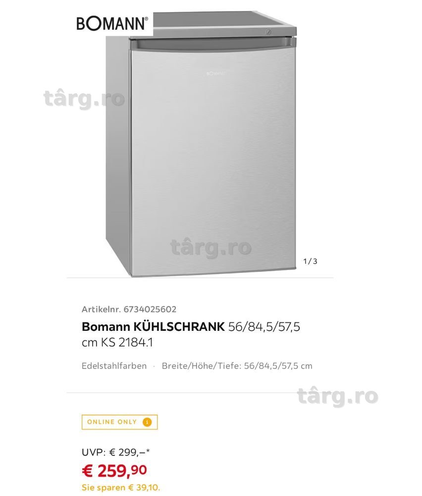 !! PROMOTIE !! Frigider Bomann KS 2184.1
