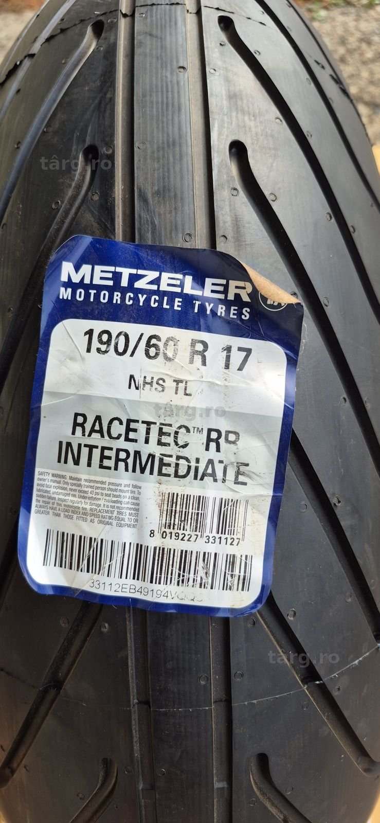 O anvelopa moto noua Metzeler 190/60/17,dot 2019. 2