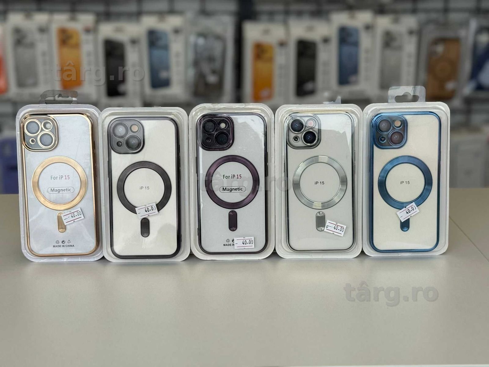 Husa TPU Luxury MagSafe , folie, cablu, incarcator iPhone 15