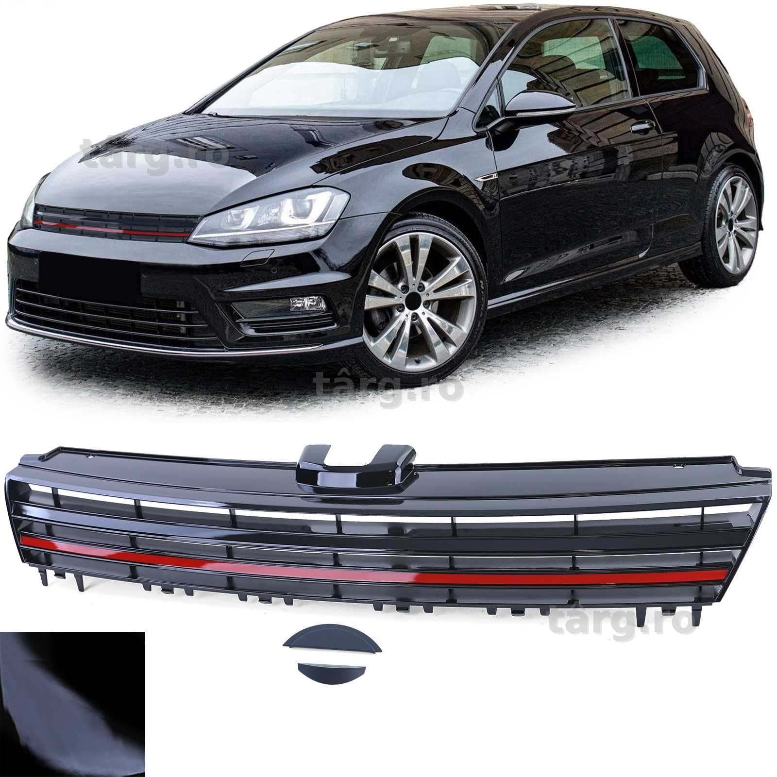 Grila fara semn negru lucios VW Golf 7 12-17