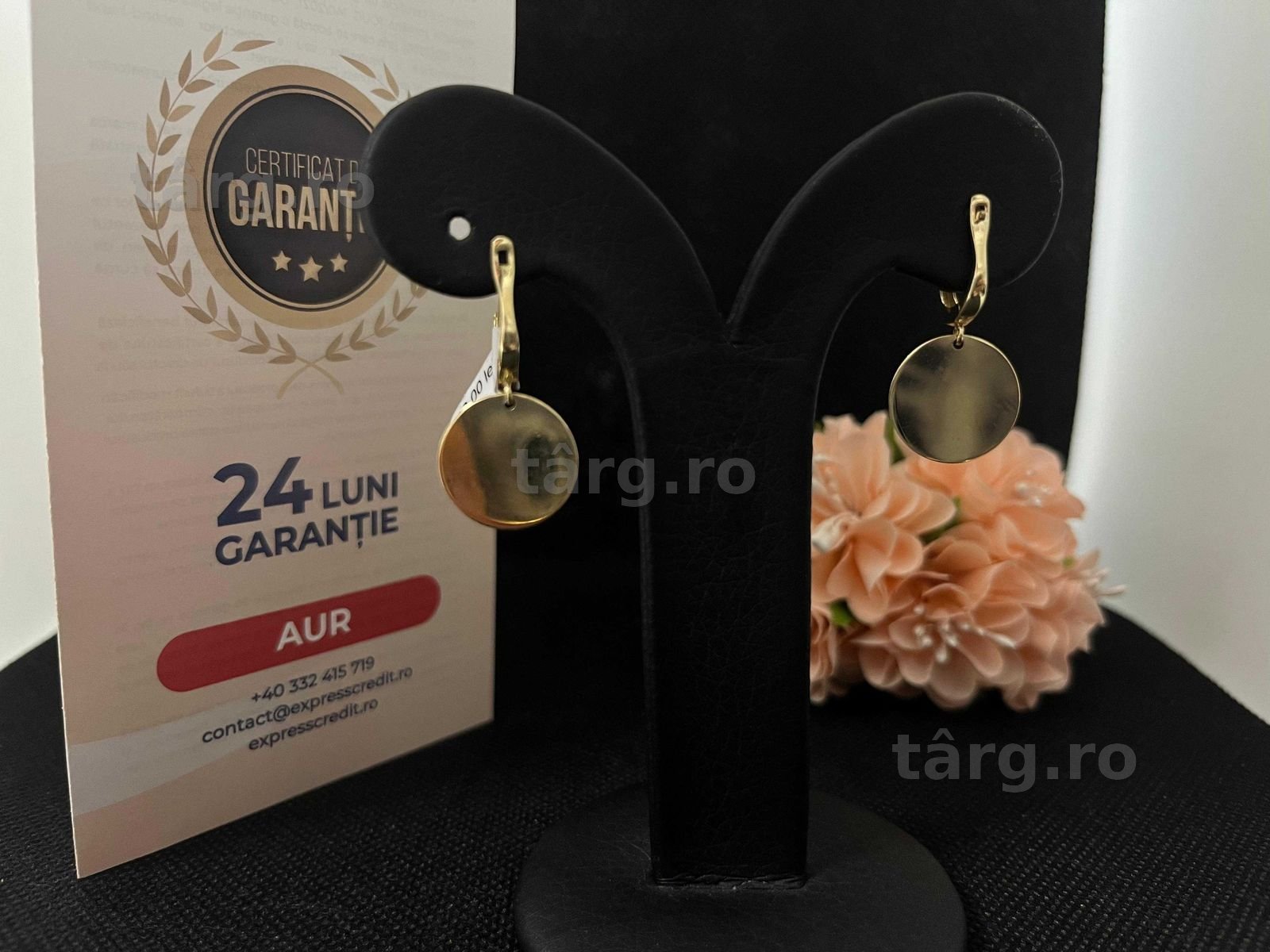 Cercei Aur 14k 3.02g (AG16 Moldova b32998.5)-Garantie 2 ani! 3