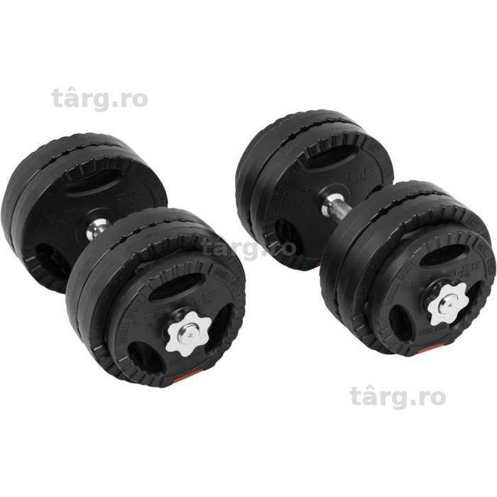 Set gantere reglabile din ciment cu discuri cu prindere 30KG