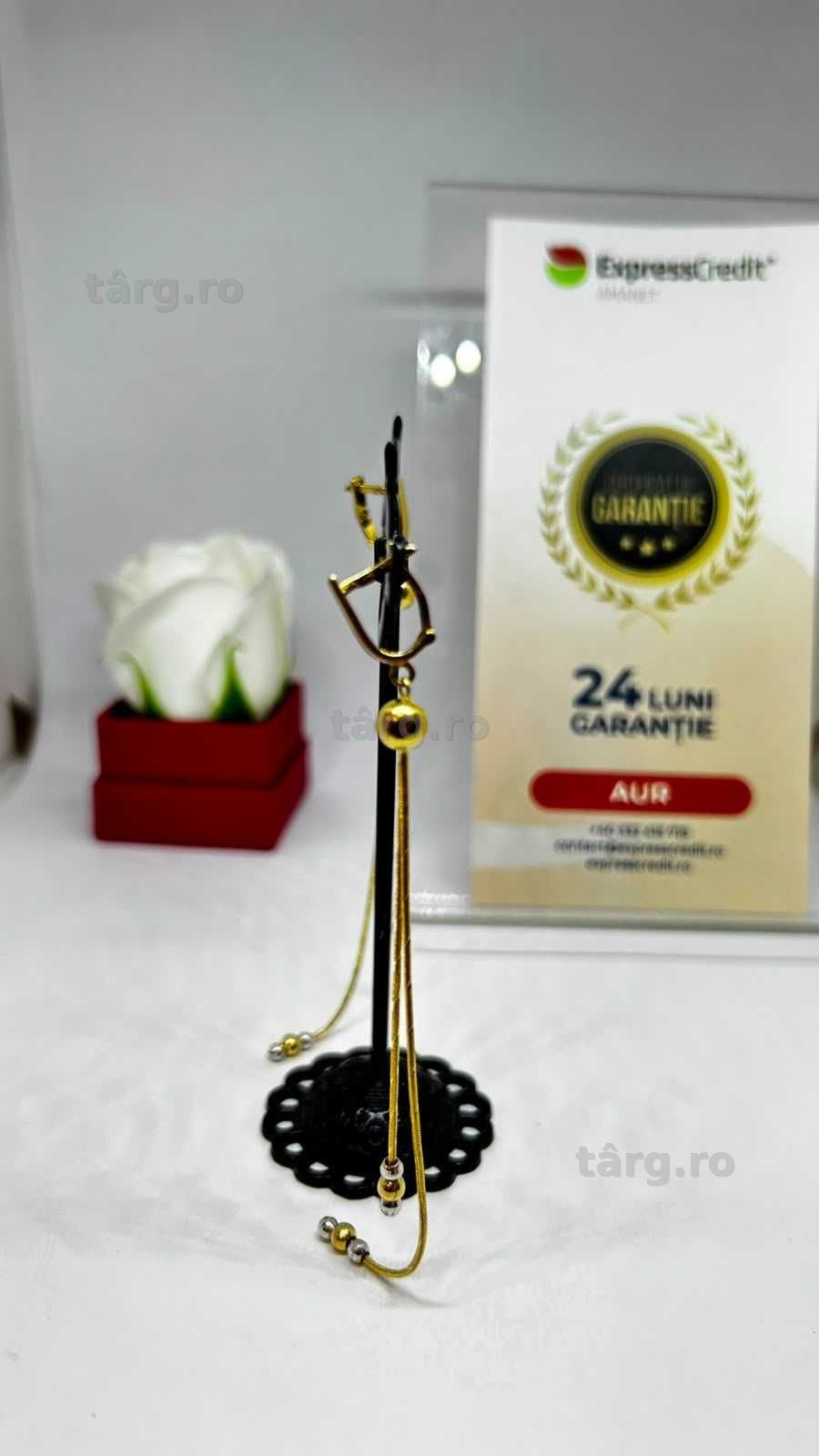 Cercei Aur 14K 5.55g (AG1 Alexandru B54034.3) - Garantie 2 ani! 3