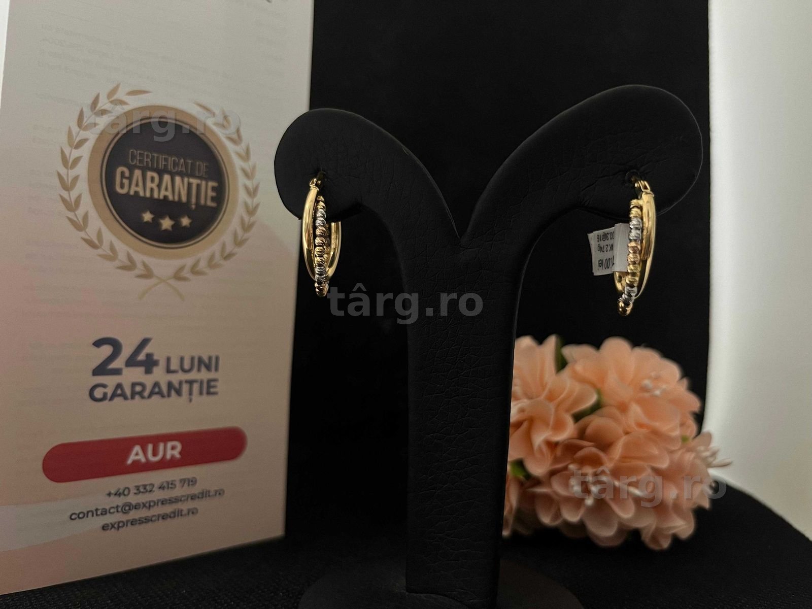 Cercei Aur 14k 2.74g (AG16 Moldova b33000.3)-Garantie 2 ani! 3